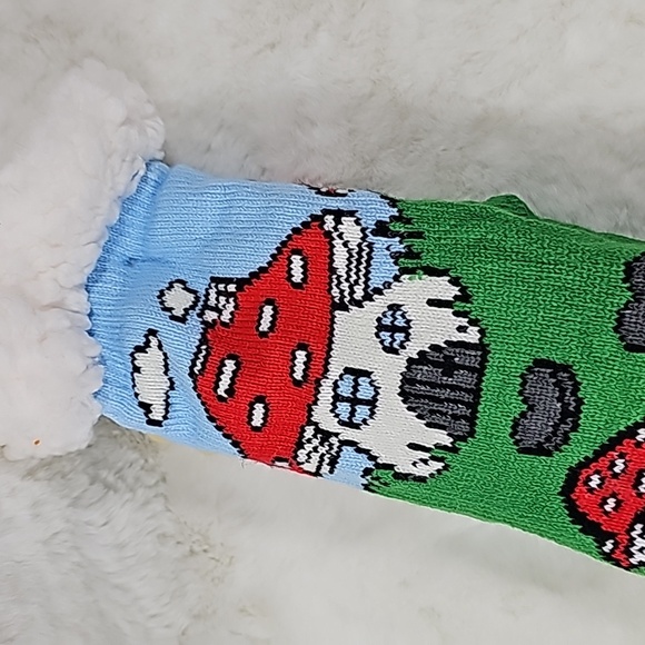 Mushroom Sherpa Theme Socks - Picture 2 of 3